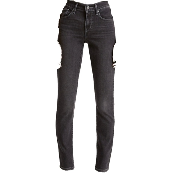 Levi’s Women’s Midrise Skinny Jeans – Black Stretch Denim | 8 Short - Picture 2 of 7